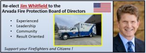 re-elect jim whitfield arvada fire board of directors